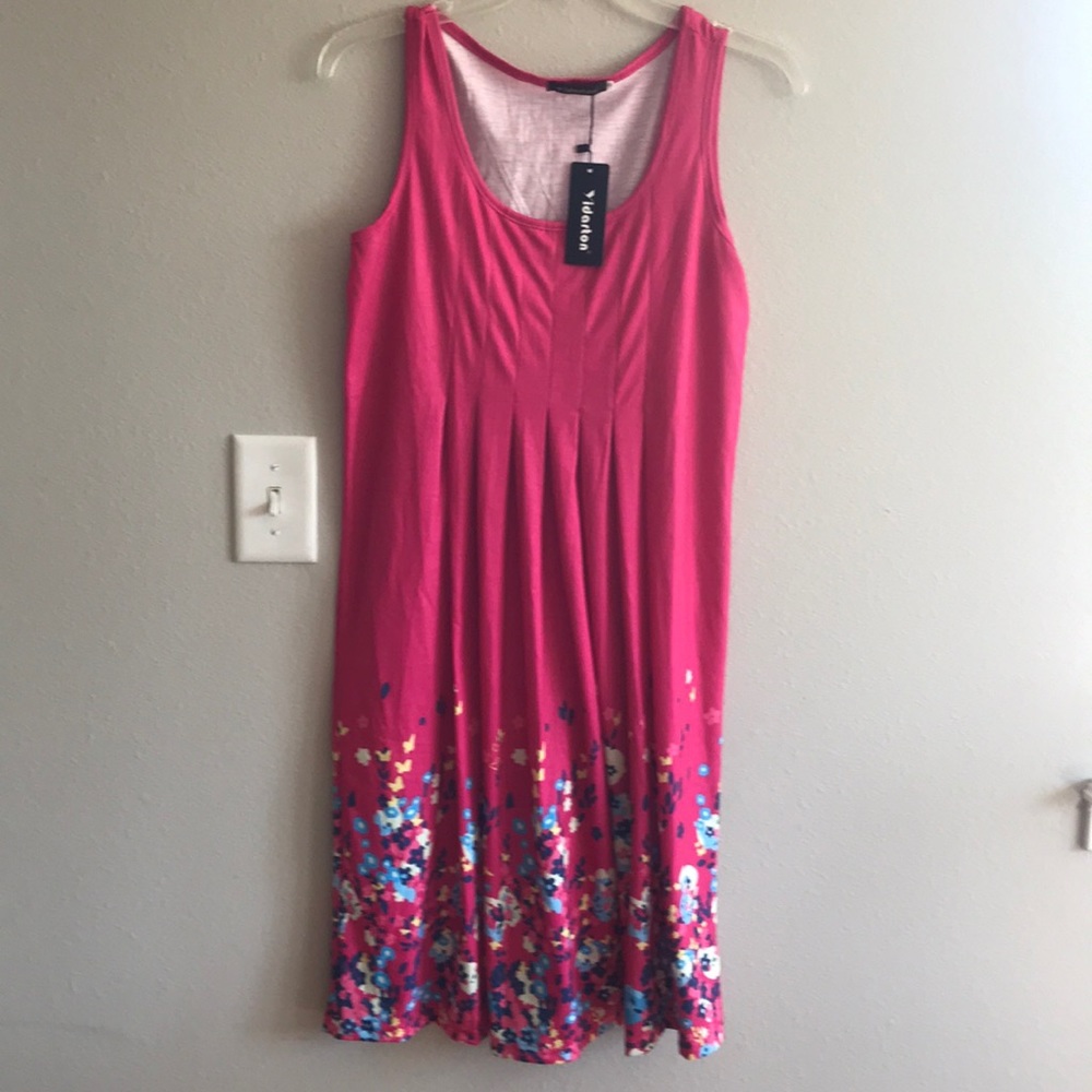 Yidarton casual loose dress print floral beach S